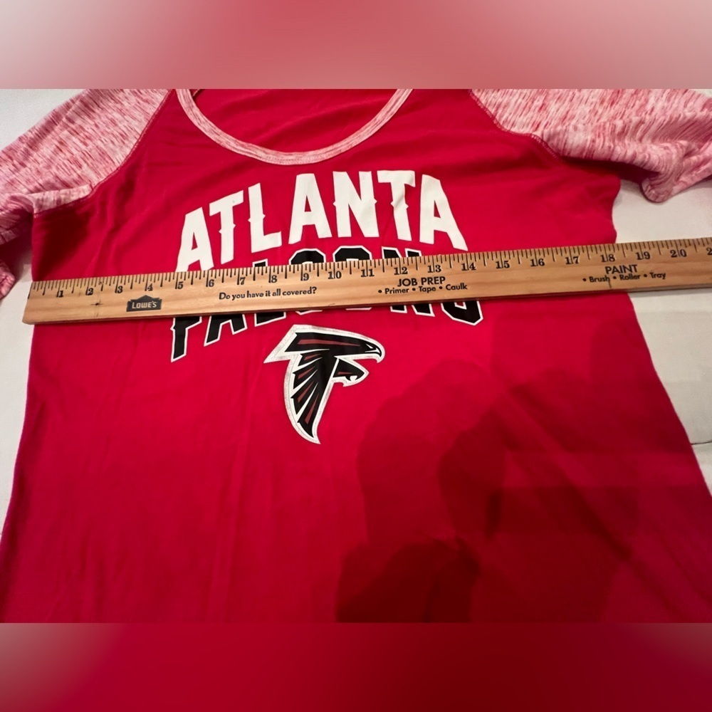 ATLANTA FALCONS WOMEN’S CASUAL SCOOP NECK 3/4 LENGTH SLEEVES TOP SIZE LARGE - Picture 5 of 7